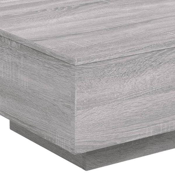 Harmaa sohvapöytä led-valoilla Pimpi 55x55x31cm (sonoma)