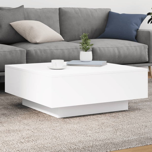 Valkoinen sohvapöytä Carlene 80x80x31cm (lastulevy)