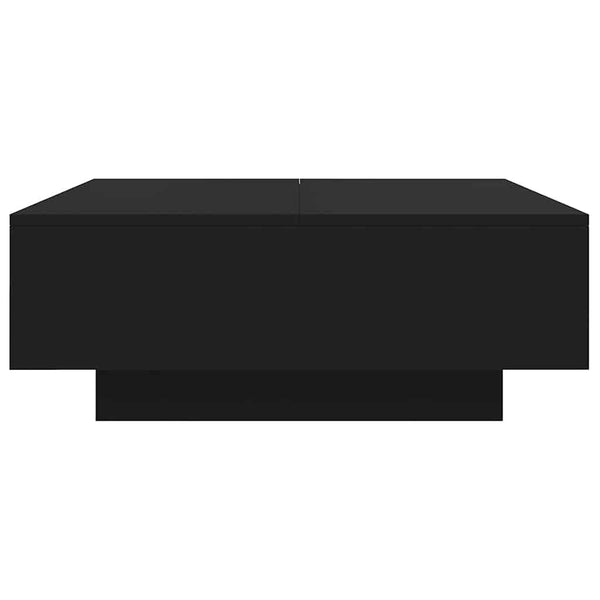 Schwarzer Couchtisch Carlene 80x80x31cm (Spanplatte)