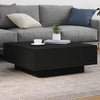 Schwarzer Couchtisch Carlene 80x80x31cm (Spanplatte)