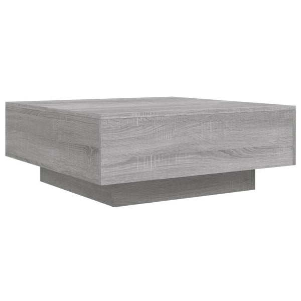 Grauer Couchtisch Carlene 80x80x31cm (Holz)