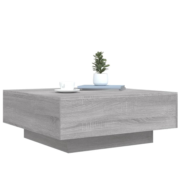Grauer Couchtisch Carlene 80x80x31cm (Holz)