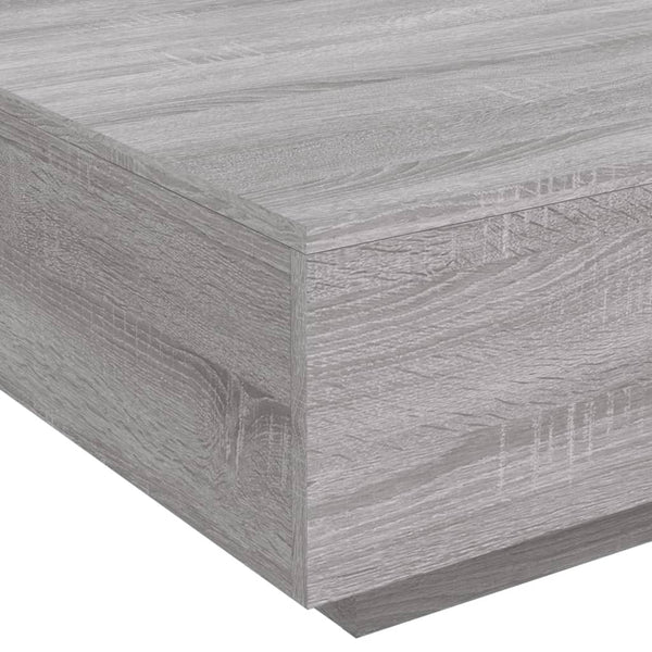 Grauer Couchtisch Carlene 80x80x31cm (Holz)