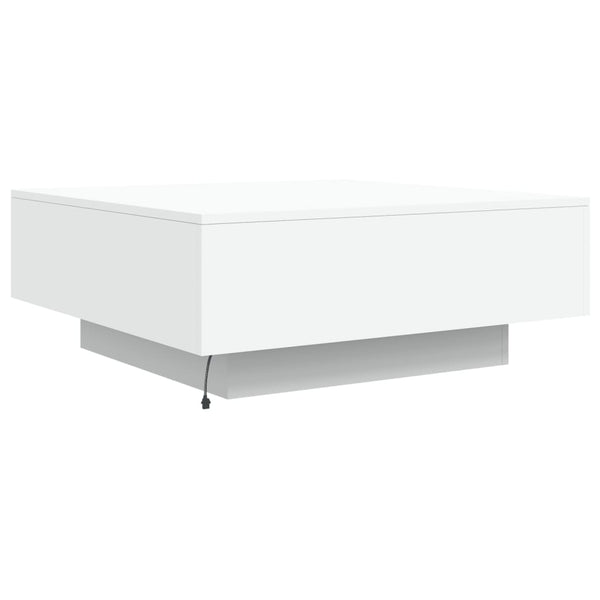 Couchtisch weiß Pimpi mit LED-Beleuchtung 80x80x31cm