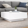 Couchtisch weiß Pimpi mit LED-Beleuchtung 80x80x31cm