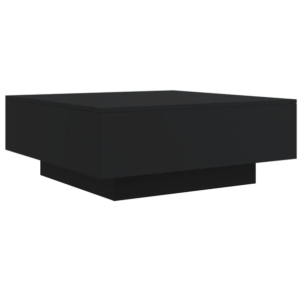 Musta sohvapöytä led-valoilla Pimpi 80x80x31cm