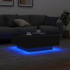 Musta sohvapöytä led-valoilla Pimpi 80x80x31cm