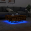 Couchtisch Räuchereiche mit LED-Beleuchtung Pimpi 80x80x31cm