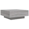 Grauer Couchtisch mit LED-Beleuchtung Pimpi 80x80x31cm (Sonoma)
