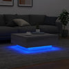 Grauer Couchtisch mit LED-Beleuchtung Pimpi 80x80x31cm (Sonoma)