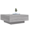 Grauer Couchtisch mit LED-Beleuchtung Pimpi 80x80x31cm (Sonoma)