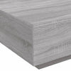 Grauer Couchtisch mit LED-Beleuchtung Pimpi 80x80x31cm (Sonoma)