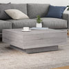 Grauer Couchtisch mit LED-Beleuchtung Pimpi 80x80x31cm (Sonoma)
