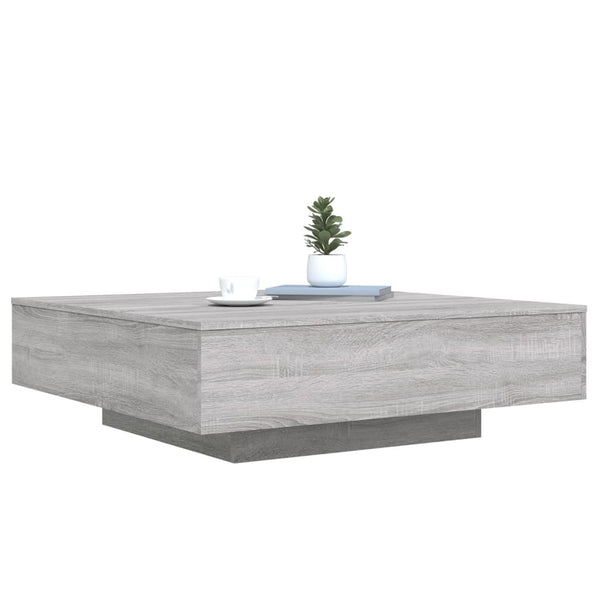 Grauer Couchtisch Carlene 100x100x31cm (Holz)