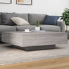 Grauer Couchtisch Carlene 100x100x31cm (Holz)