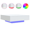 Weißer Couchtisch mit LED-Beleuchtung Pimpi 100x100x31cm