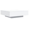 Weißer Couchtisch mit LED-Beleuchtung Pimpi 100x100x31cm