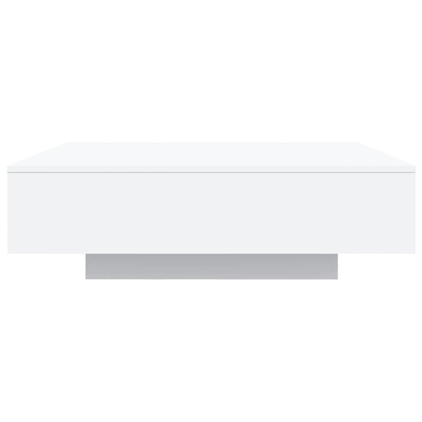 Weißer Couchtisch mit LED-Beleuchtung Pimpi 100x100x31cm