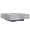 Betongrauer Couchtisch mit LED-Beleuchtung Pimpi 100x100x31cm