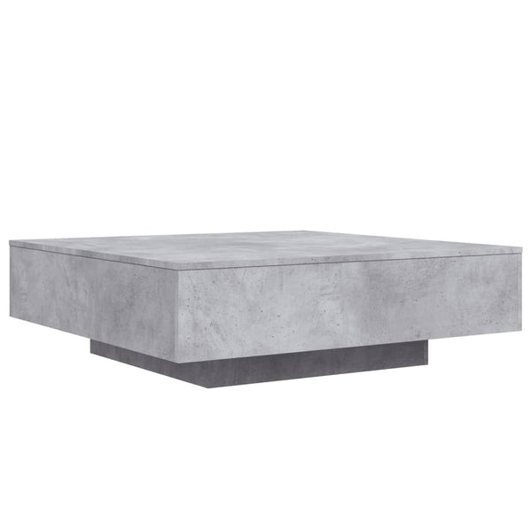 Betongrauer Couchtisch mit LED-Beleuchtung Pimpi 100x100x31cm