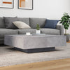 Betongrauer Couchtisch mit LED-Beleuchtung Pimpi 100x100x31cm