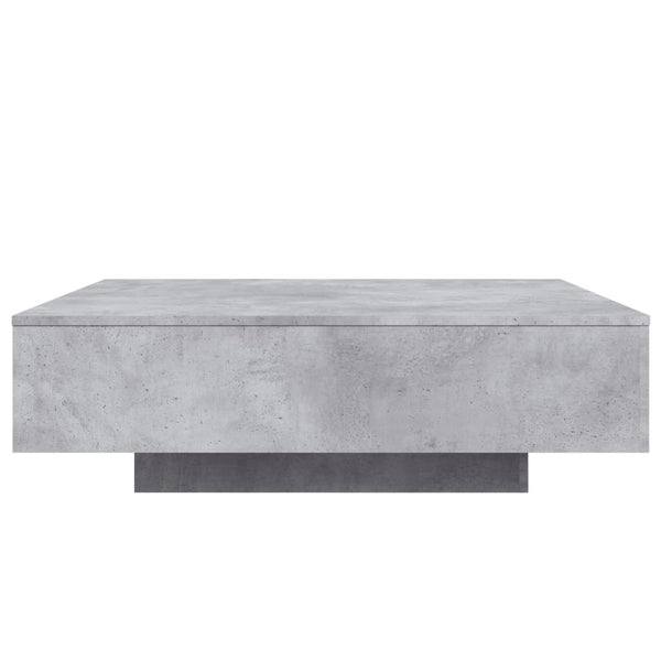 Betongrauer Couchtisch mit LED-Beleuchtung Pimpi 100x100x31cm