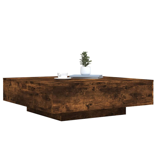 Couchtisch Räuchereiche mit LED-Beleuchtung Pimpi 100x100x31cm
