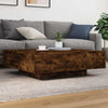 Couchtisch Räuchereiche mit LED-Beleuchtung Pimpi 100x100x31cm