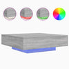 Grauer Couchtisch mit LED-Beleuchtung Pimpi 100x100x31cm (Sonoma)