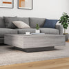 Grauer Couchtisch mit LED-Beleuchtung Pimpi 100x100x31cm (Sonoma)