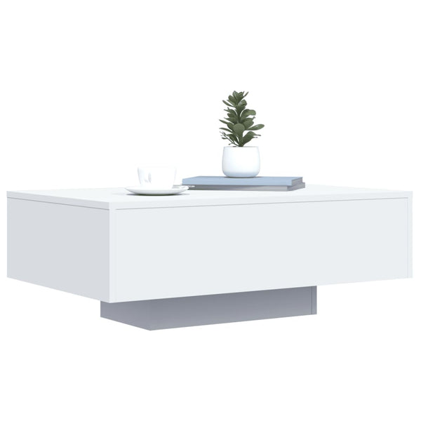 Valkoinen sohvapöytä led-valoilla Pimpi 85x55x31cm
