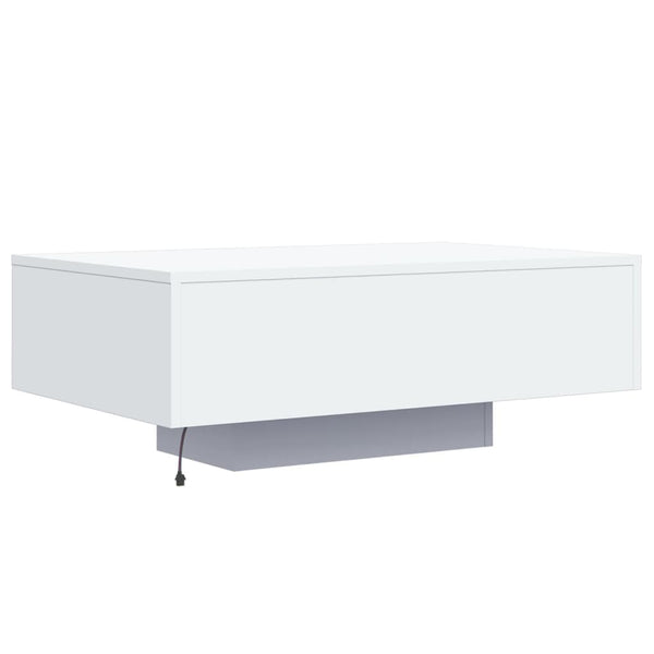 Valkoinen sohvapöytä led-valoilla Pimpi 85x55x31cm