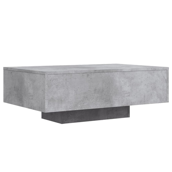 Betongrauer Couchtisch mit LED-Beleuchtung Pimpi 85x55x31cm