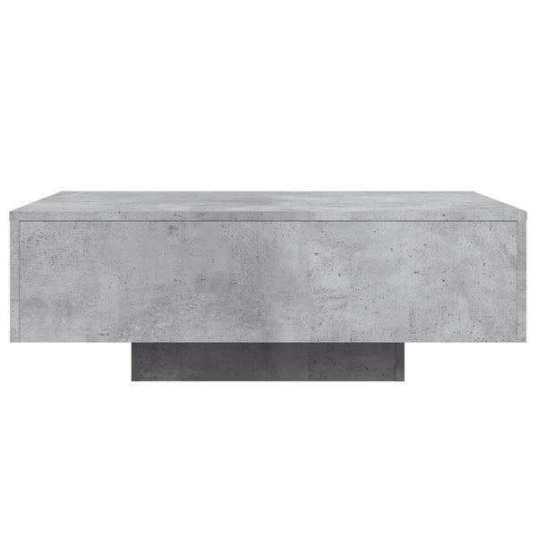 Betongrauer Couchtisch mit LED-Beleuchtung Pimpi 85x55x31cm