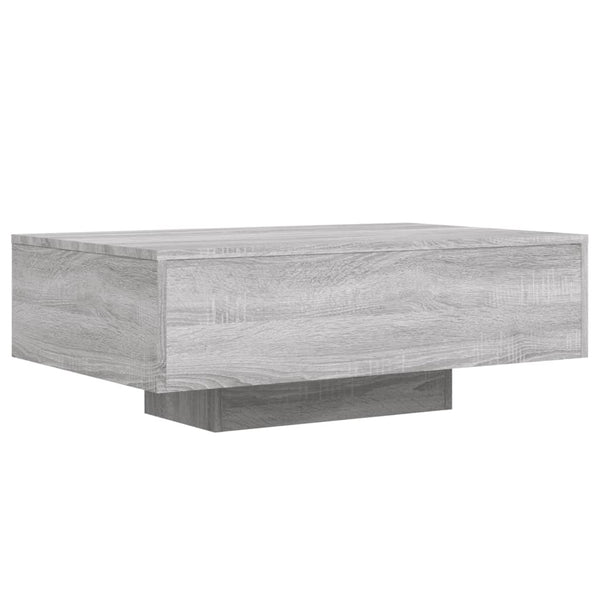 Grauer Couchtisch mit LED-Beleuchtung Pimpi 85x55x31cm (Sonoma)