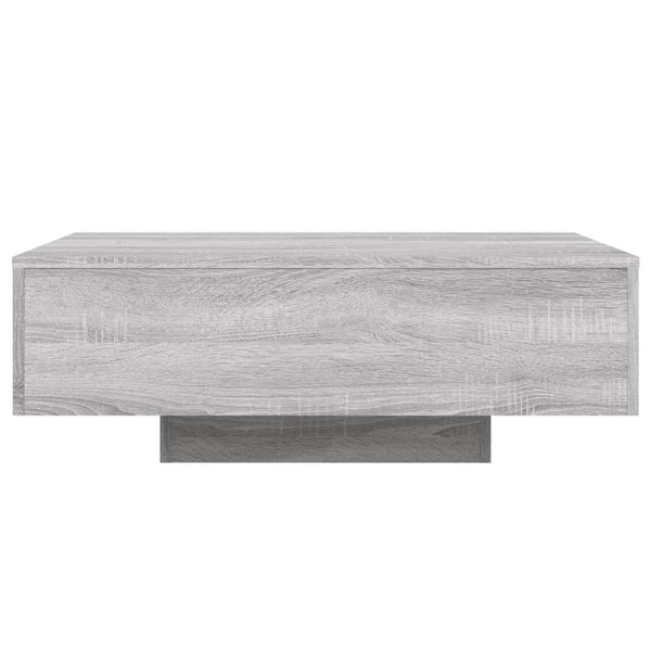 Grauer Couchtisch mit LED-Beleuchtung Pimpi 85x55x31cm (Sonoma)