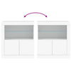 Weißes Sideboard mit LED-Beleuchtung Andronikus 60,5x37x67cm
