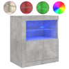Betongraues Sideboard mit LED-Beleuchtung Andronikus 60,5x37x67cm