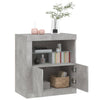 Betongraues Sideboard mit LED-Beleuchtung Andronikus 60,5x37x67cm