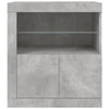 Betongraues Sideboard mit LED-Beleuchtung Andronikus 60,5x37x67cm