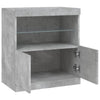 Betongraues Sideboard mit LED-Beleuchtung Andronikus 60,5x37x67cm