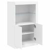 Weißer Beistellschrank mit LED-Beleuchtung Hurezeanu (Holz)