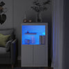 Weißer Beistellschrank mit LED-Beleuchtung Hurezeanu (Holz)