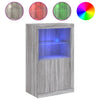 Graues Sideboard mit LED-Beleuchtung Hurezeanu (Sonoma-Holzoptik)