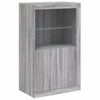 Graues Sideboard mit LED-Beleuchtung Hurezeanu (Sonoma-Holzoptik)