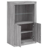 Graues Sideboard mit LED-Beleuchtung Hurezeanu (Sonoma-Holzoptik)