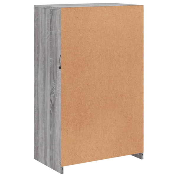 Graues Sideboard mit LED-Beleuchtung Hurezeanu (Sonoma-Holzoptik)