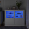 Weiße Beistellschränke mit LED-Beleuchtung Shelvie (2 Stück, Holz)
