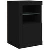 Schwarzer Beistellschrank mit LED-Beleuchtung Shelvie (Holz)