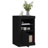 Schwarzer Beistellschrank mit LED-Beleuchtung Shelvie (Holz)